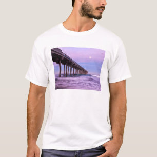 T-shirt Aube violette sur la jetée, Californie