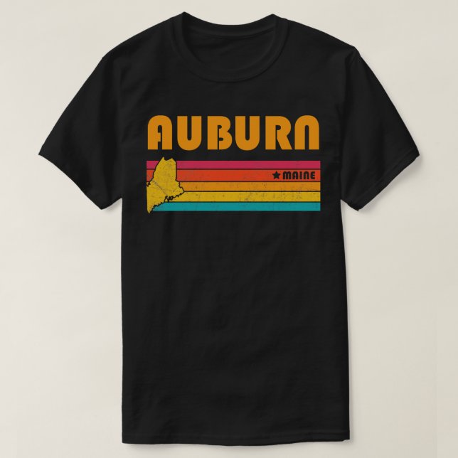T-shirt Auburn Maine Souvenir Vintage (Design devant)