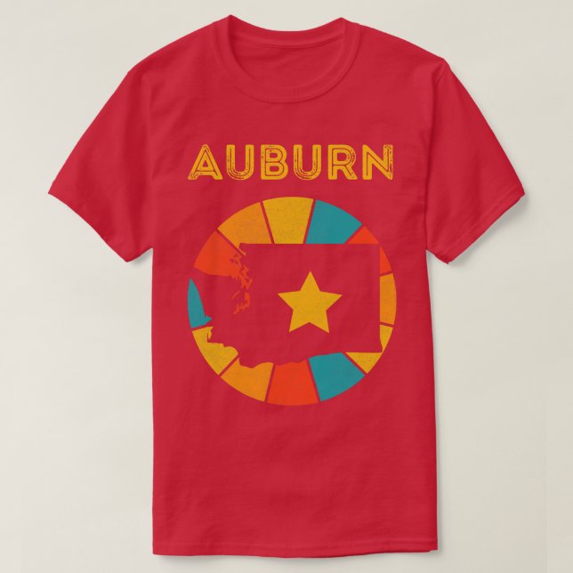 T-shirt Auburn Washington Souvenir Vintage déshabillé 1 (Design devant)