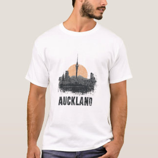 T-shirt Auckland New Zealand City Skyline Vintage Travel