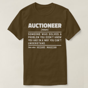 T-shirt Auctioneer Noun Définition Marketer Drôle Sayings