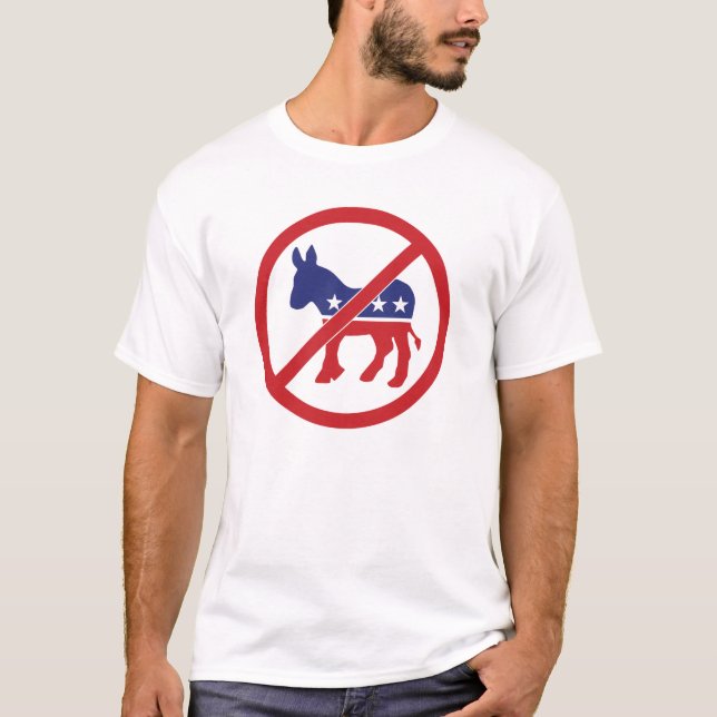 T-shirt Aucun âne de Démocrate de la politique (Devant)