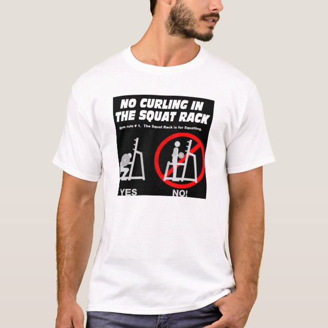 T-shirt Aucun bordage dans le support accroupi (Devant)