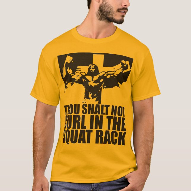 T-shirt Aucun bordage dans le support accroupi (Devant)