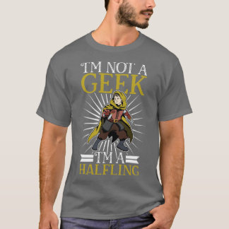 T-shirt Aucun caractère de jeu de rôle geek D20 Halfling