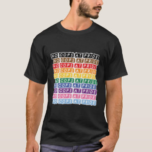T-shirt Aucun Cops À Pride Lgbtq Inclusive Arc-En-Ciel Éta