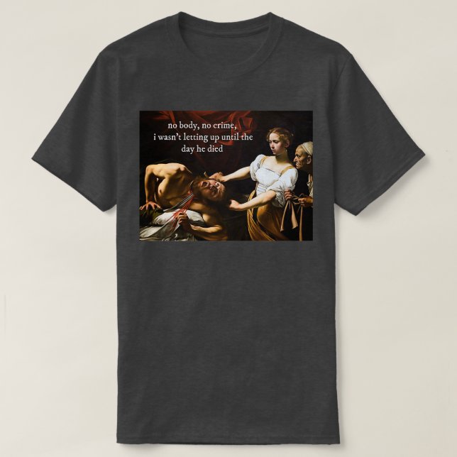 T-shirt aucun corps aucun crimecaravaggio (Design devant)