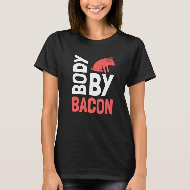 T-shirt Aucun Corps De Carbe Par Bacon Ketogène Diet 4 (Devant)
