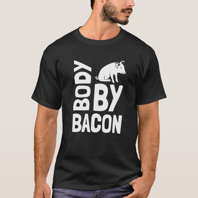 T-shirt Aucun Corps De Carbe Par Bacon Ketogénique Diète 2 (Devant)