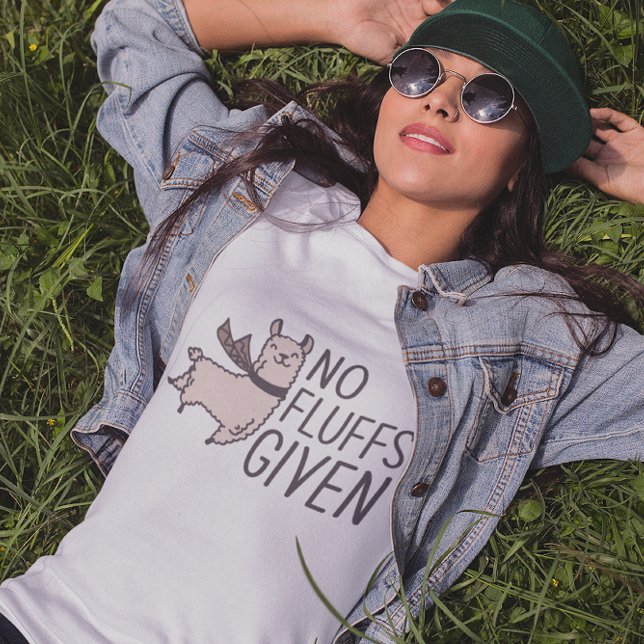 T-shirt Aucun débits n'a été fourni (no fluffs given alpaca t-shirt)