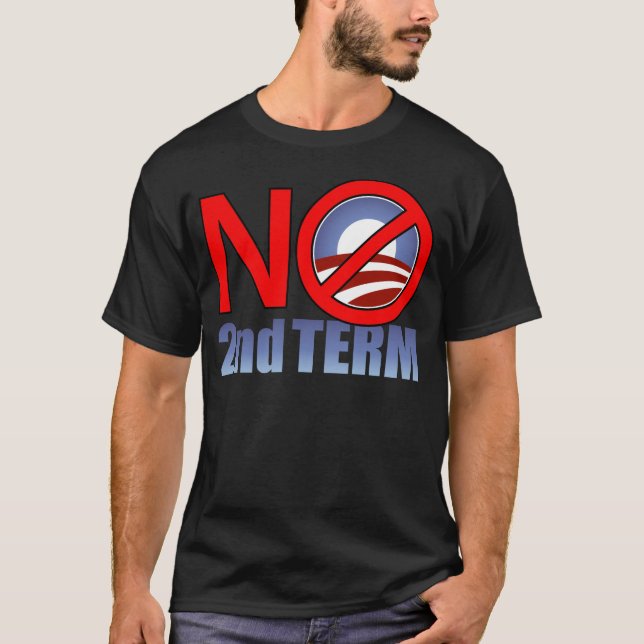 T-shirt AUCUN d'Obama terme en second lieu (Devant)