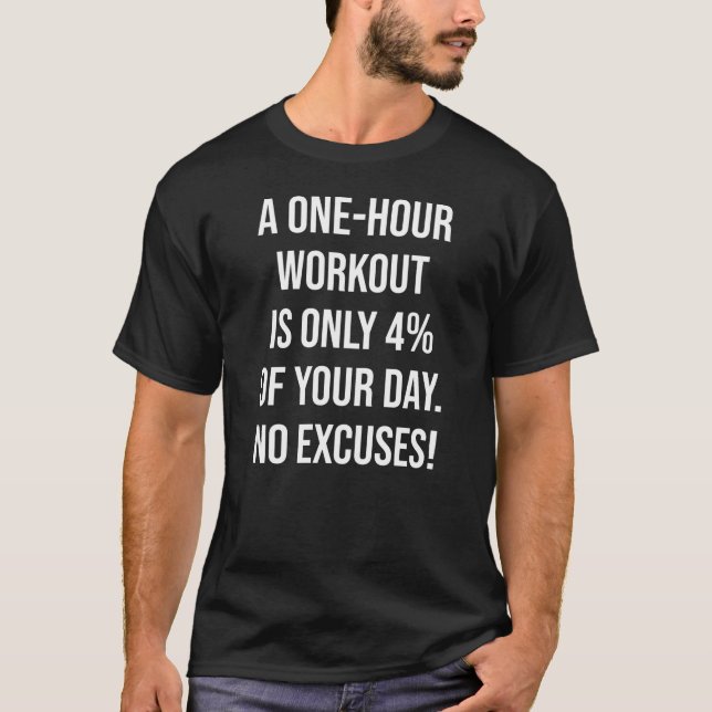 T-shirt Aucun Excuses - Gymnase Motivationnelle (Devant)