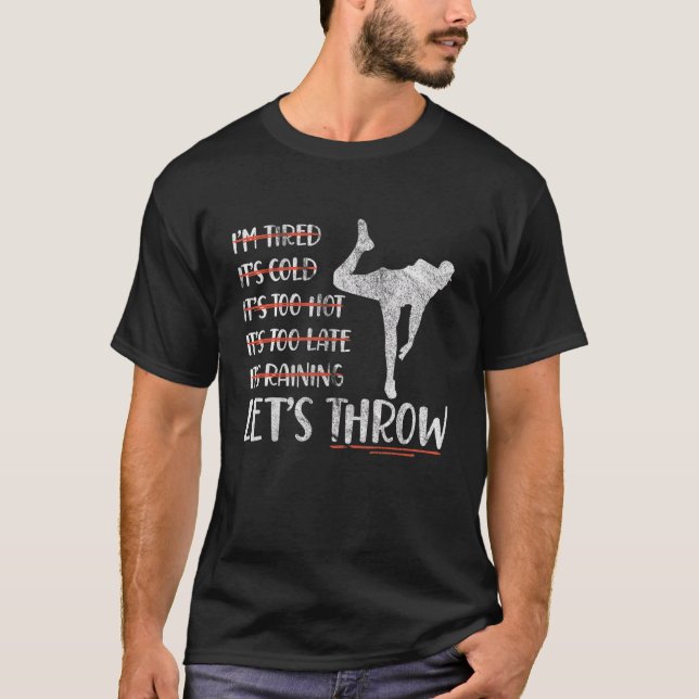 T-shirt Aucun Excuses Jetons La Piste Et Le Disque De Spor (Devant)
