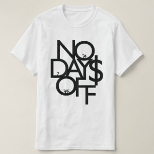 T-shirt Aucun Jours De Blanc/Noir