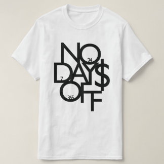 T-shirt Aucun Jours De Blanc/Noir