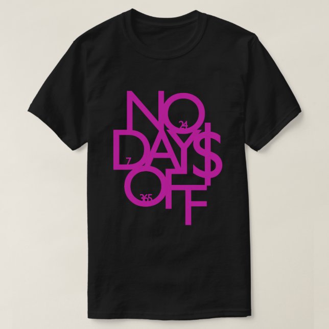 T-shirt Aucun Jours De Motivation Pourpre/Noir (Design devant)
