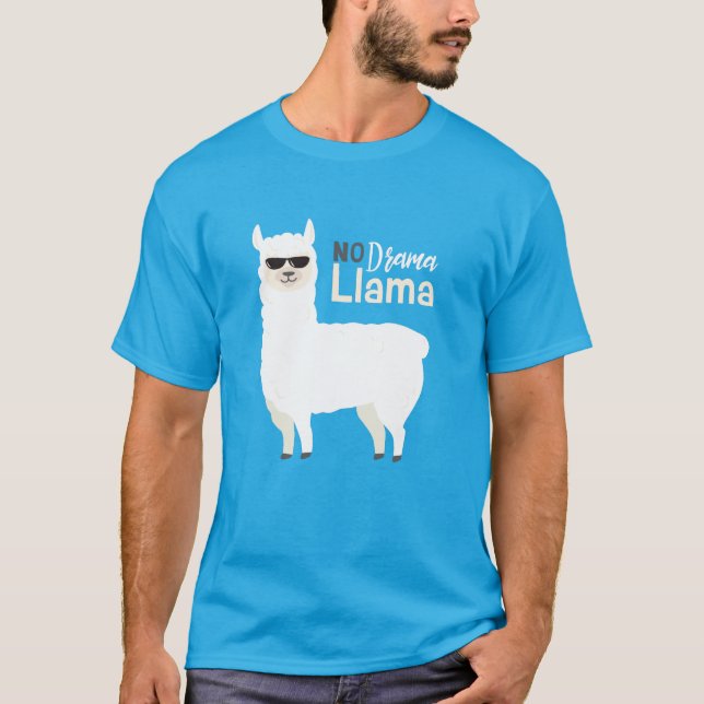 T-shirt Aucun lama de drame (Devant)