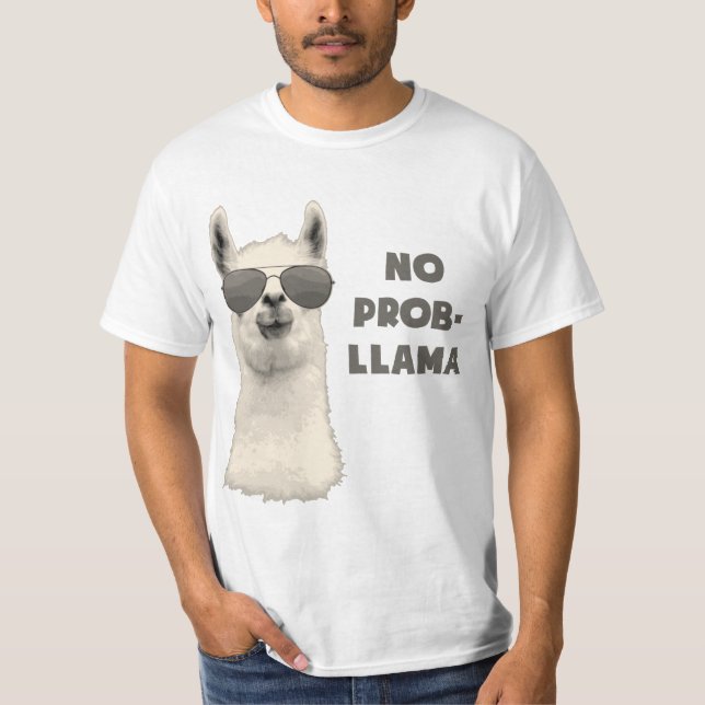T-shirt Aucun lama de problème (Devant)