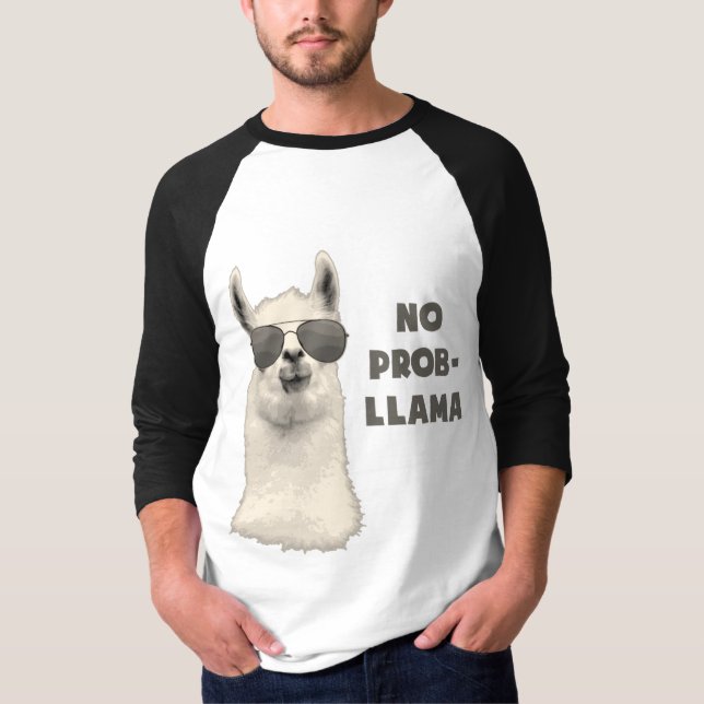 T-shirt Aucun lama de problème (Devant)