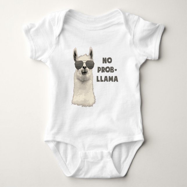 T-shirt Aucun lama de problème (Devant)
