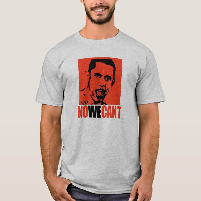 T-SHIRT AUCUN NOUS NE POUVONS PAS ÉLIRE OBAMA (Devant)