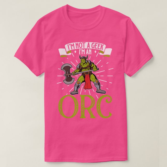 T-shirt Aucun Orc de personnage de jeu de rôle geek D20 (Design devant)