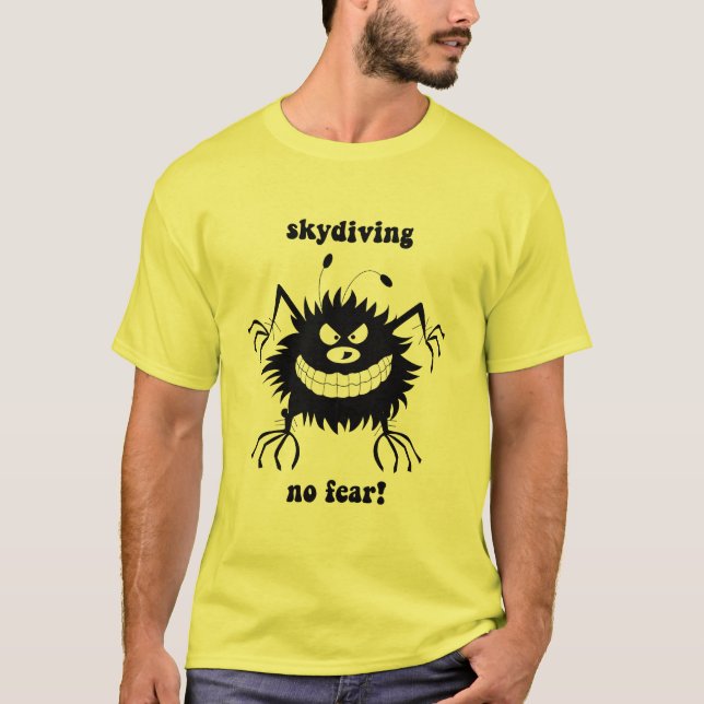 T-shirt aucun parachutisme de crainte (Devant)