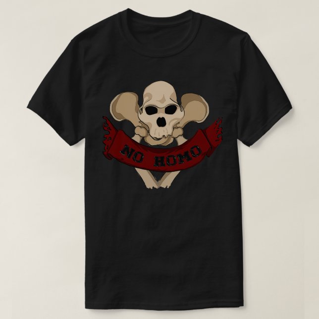 T-shirt Aucun pistolet Australopithecine Homo (Design devant)