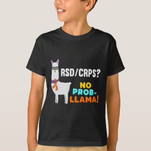 T-shirt Aucun Prob-llama Rsd Crps Guerrier Survivor Sensib
