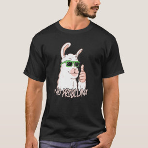 T-shirt Aucun problème Cool Lunettes de soleil Animal Llam