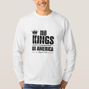 T-shirt Aucun roi en Amérique Anti Trump Patriotique améri