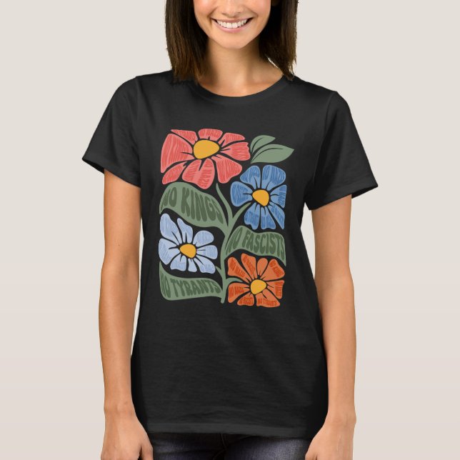 T-shirt Aucun Rois D'Amérique Ne Résiste À La Contestation (Devant)