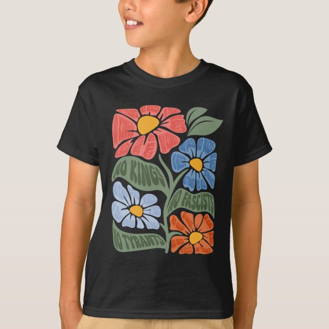T-shirt Aucun Rois D'Amérique Ne Résiste À La Contestation (Devant)