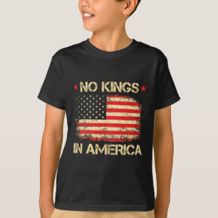T-shirt Aucun Rois En Amérique Chemise Usa Drapeau Démocra
