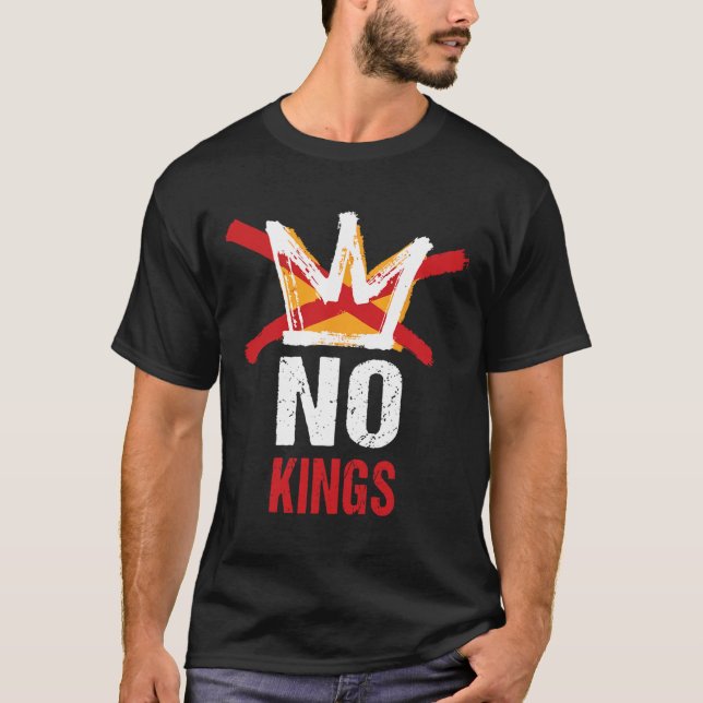 T-shirt Aucun Rois En Amérique Depuis 1776 Anti Monarchy O (Devant)