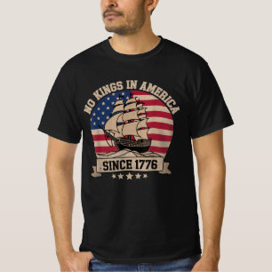 T-shirt Aucun Rois En Amérique Depuis 1776 Vintage Patriot