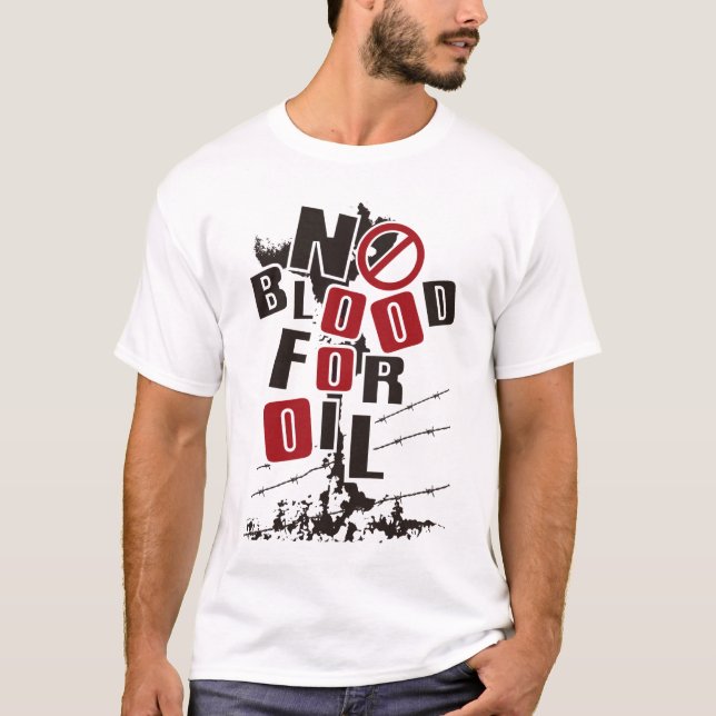 T-SHIRT AUCUN SANG POUR L'HUILE (Devant)