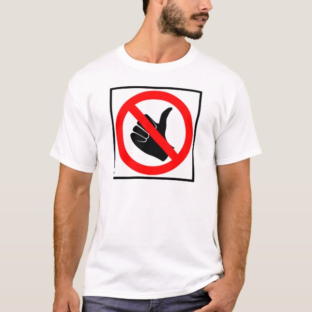 T-shirt Aucun signe de auto-stop de route (Devant)