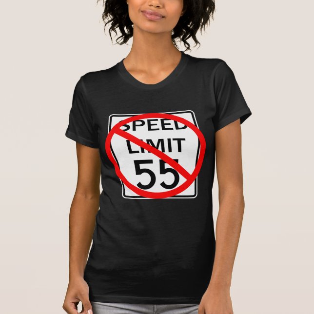 T-shirt Aucun signe de limitation de vitesse de 55 M/H (Devant)