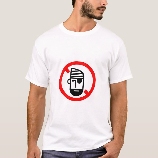 T-shirt aucun signe de pirate (Devant)