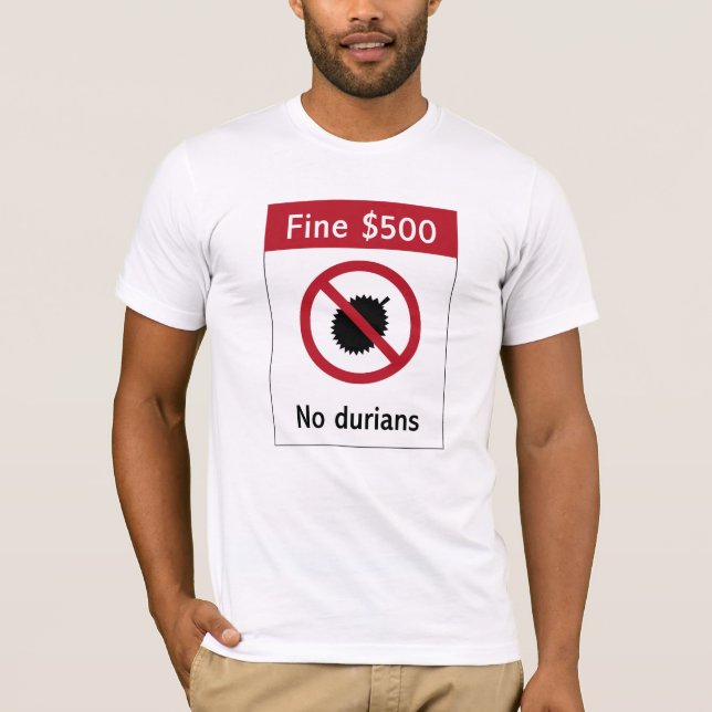 T-shirt Aucun signe des durians (2), Singapour (Devant)