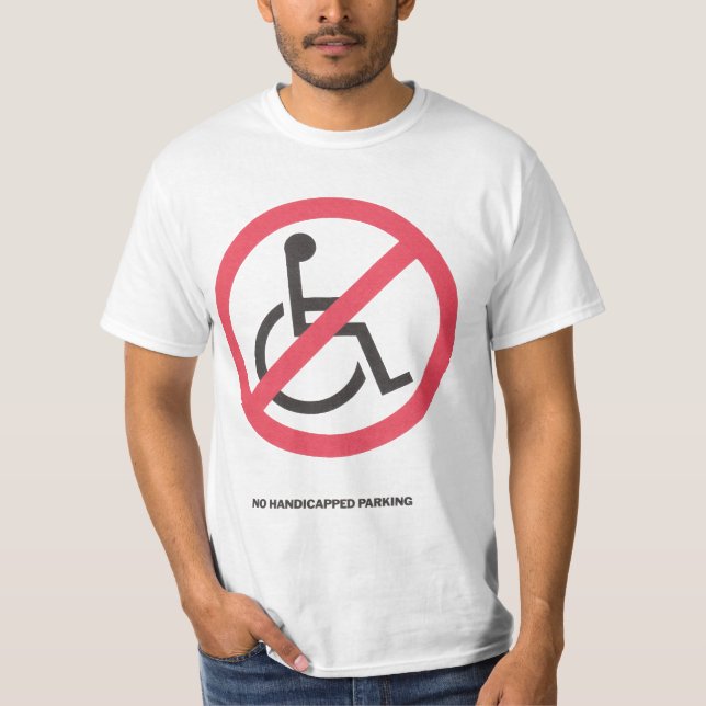 T-shirt Aucun stationnement handicapé (Devant)