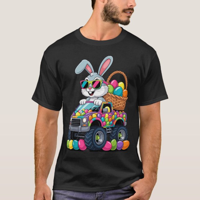 T-shirt Aucun texte visible détecté, drôle de lapin de Pâq (Devant)