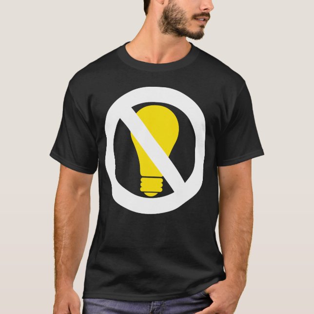 T-shirt aucune ampoule à incandescence (Devant)