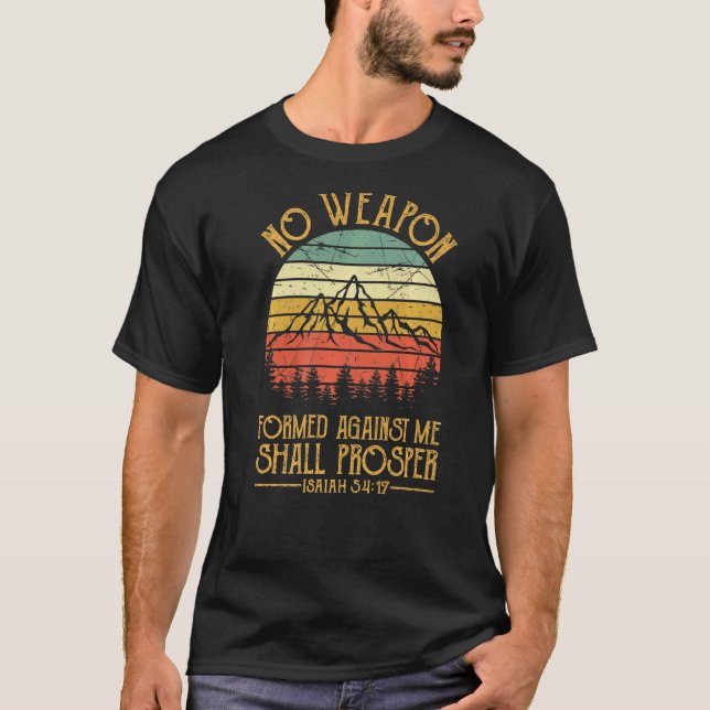 T-shirt Aucune Arme Formée Contre Moi Prosper Christi (Devant)