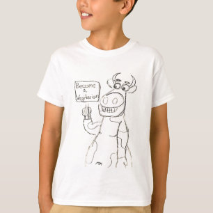 T-shirt AUCUNE BULL !  Roche de végétariens !
