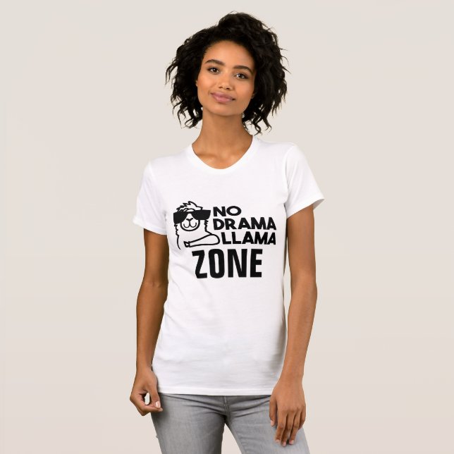 T-shirt Aucune chemise de zone de lama de drame (Devant entier)
