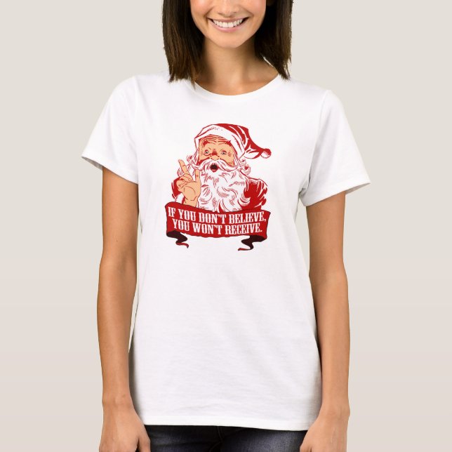 T-shirt Aucune croyance d'aucune réception (Devant)