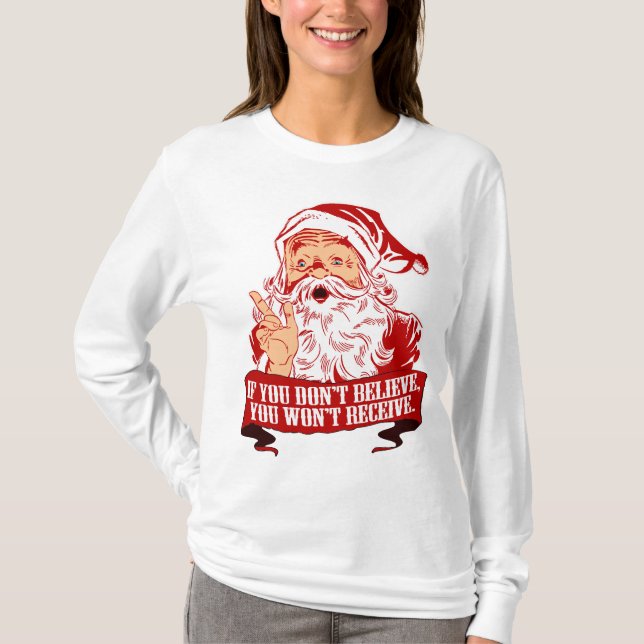 T-shirt Aucune croyance d'aucune réception (Devant)