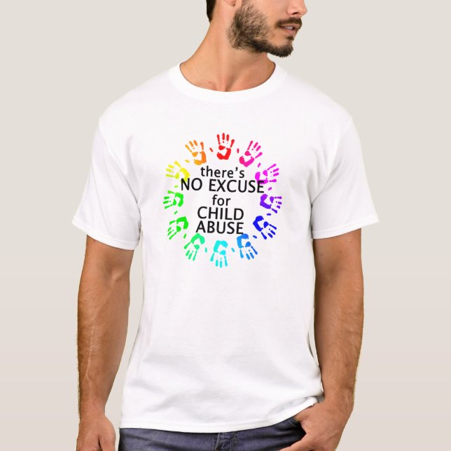 T-shirt Aucune excuse pour le mauvais traitement à enfant (Devant)